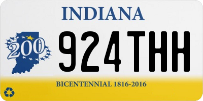 IN license plate 924THH