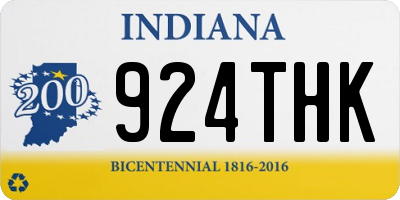 IN license plate 924THK