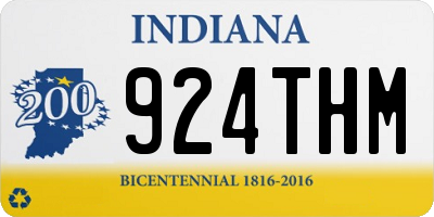 IN license plate 924THM