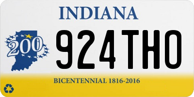 IN license plate 924THO