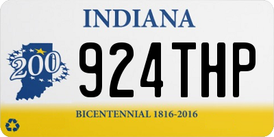 IN license plate 924THP