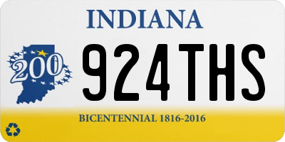 IN license plate 924THS
