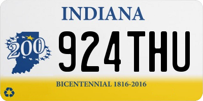 IN license plate 924THU