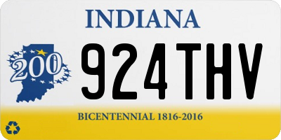 IN license plate 924THV