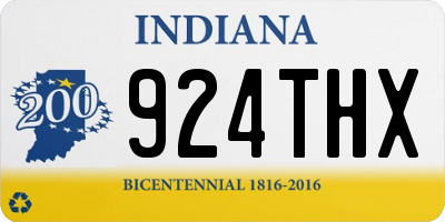 IN license plate 924THX