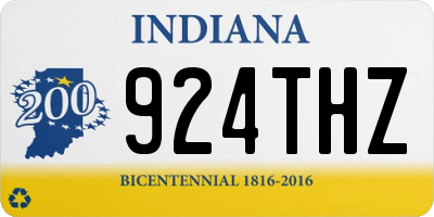 IN license plate 924THZ