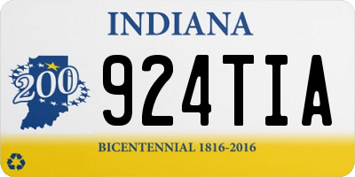 IN license plate 924TIA