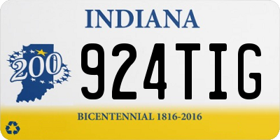 IN license plate 924TIG