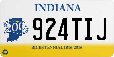 IN license plate 924TIJ