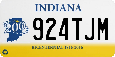 IN license plate 924TJM