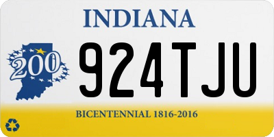 IN license plate 924TJU