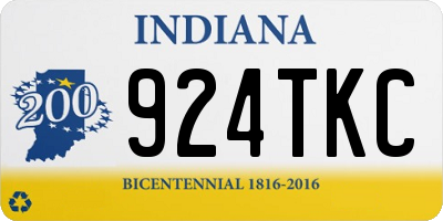 IN license plate 924TKC
