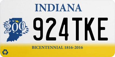 IN license plate 924TKE