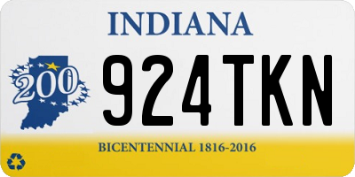 IN license plate 924TKN