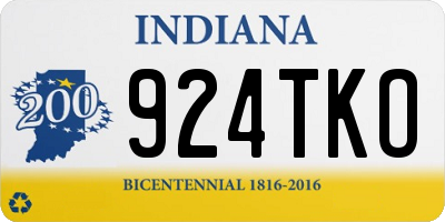 IN license plate 924TKO