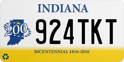 IN license plate 924TKT