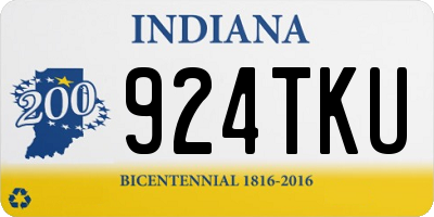 IN license plate 924TKU
