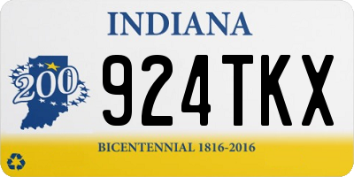 IN license plate 924TKX