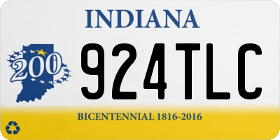 IN license plate 924TLC