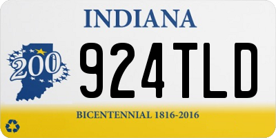 IN license plate 924TLD