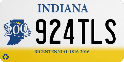 IN license plate 924TLS