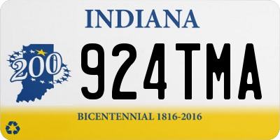 IN license plate 924TMA