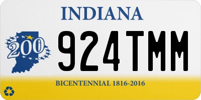 IN license plate 924TMM
