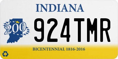 IN license plate 924TMR