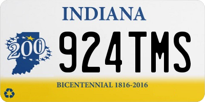 IN license plate 924TMS
