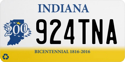 IN license plate 924TNA