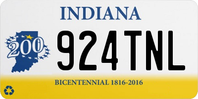 IN license plate 924TNL