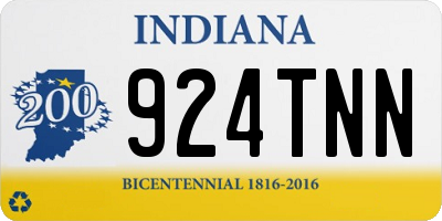 IN license plate 924TNN