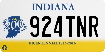 IN license plate 924TNR
