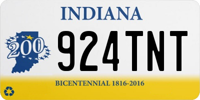 IN license plate 924TNT
