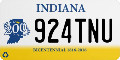 IN license plate 924TNU