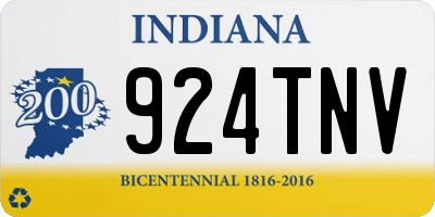 IN license plate 924TNV