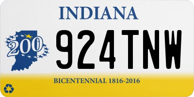 IN license plate 924TNW