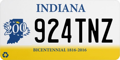 IN license plate 924TNZ