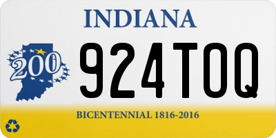IN license plate 924TOQ