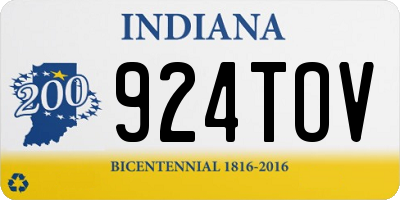 IN license plate 924TOV
