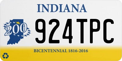 IN license plate 924TPC