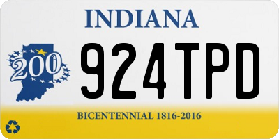 IN license plate 924TPD