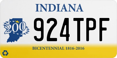 IN license plate 924TPF