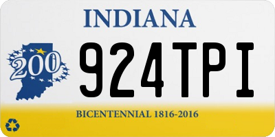 IN license plate 924TPI