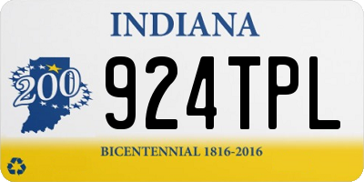 IN license plate 924TPL