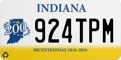 IN license plate 924TPM