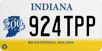 IN license plate 924TPP