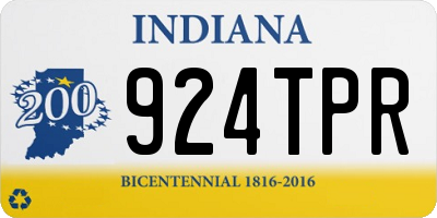 IN license plate 924TPR