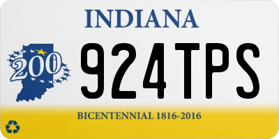 IN license plate 924TPS