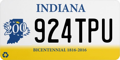 IN license plate 924TPU